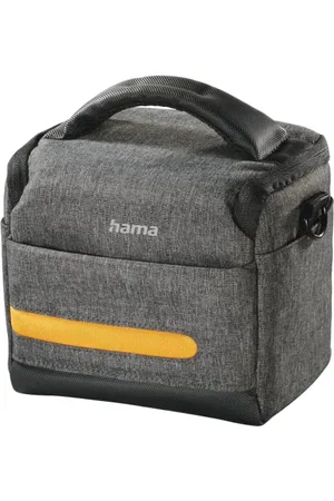 hama Kameratasche „Terra“ aus Recycling-Polyester (Fototasche für Digitalkamera 15,5 x 10 x 13 cm, zum Umhängen als Schultertasche, Gürtelschlaufe für Bauchtasche, Variable Inneneinteilung)