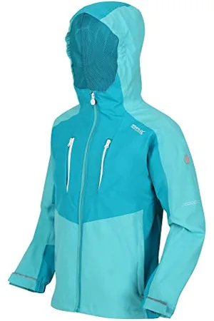 Regatta HightonJacket III ISOTEX wasserdichte, atmungsaktive Stretch-Kapuzenjacke für Kinder. Mit DWR-Gewebe und Mesh-Futter. Zum Spazieren und Wandern geeignet.
