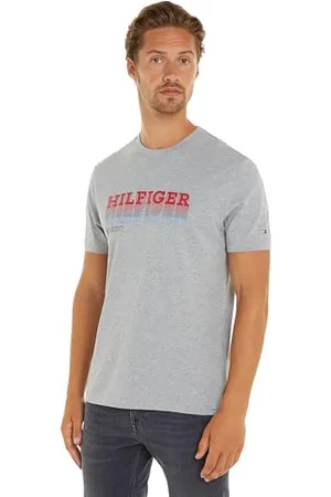 Tommy Hilfiger Herren T-Shirt Kurzarm Fade Tee Rundhalsausschnitt, , L