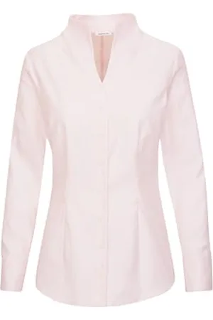 Seidensticker Damen City Langarm Slim Fit Kelchkragen Bügelleicht Bluse, , 42 EU