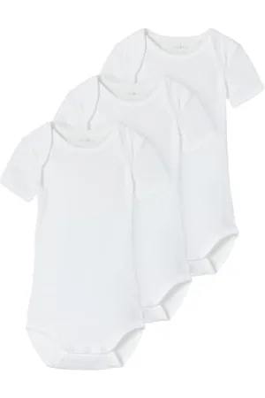 NAME IT Baby Unisex Nbnbody 3P Ss Solid 4 Noos, , Numeric_86 (3er Pack)
