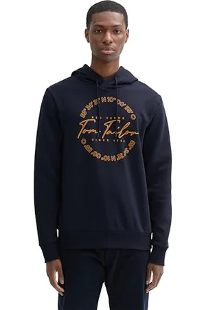 TOM TAILOR Herren Hoodie Sweatshirt mit Logo-Print, , XL