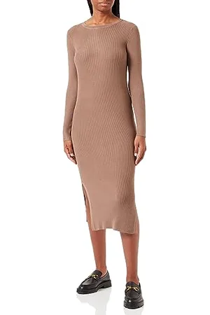 VERO MODA VMGLORY Rib LS O-Neck Calf Dress GA NOOS