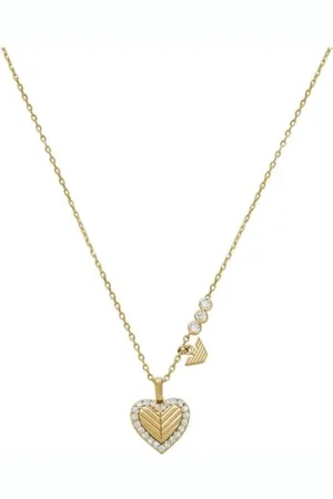 Emporio Armani Damen-Edelstahl- oder Sterlingsilber-Halskette mit Karabinerverschluss