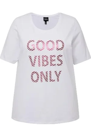 Ulla Popken Damen cool Vibes only T-Shirt, , 54-56