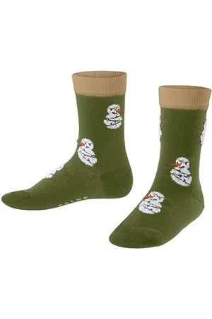 Falke Unisex Kinder Socken Funny Snowmen K SO Baumwolle gemustert 1 Paar, , 19-22