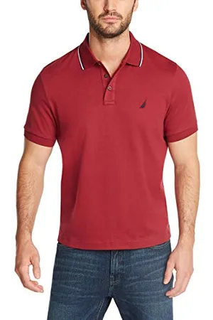 Nautica Herren Classic Fit Short Sleeve Dual Tipped Collar Polo Shirt Poloshirt, , XX-Large