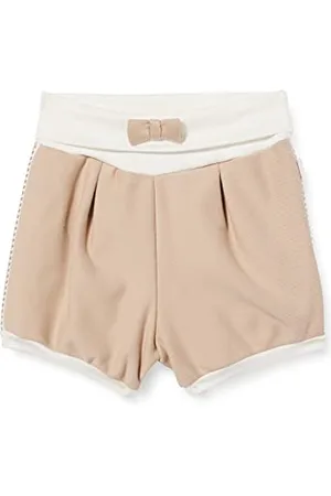 Sanetta Baby-Mädchen Hose aus Strickstoff beige Freizeithose, , 74