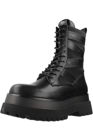 Replay Damen Stiefel mit Plateau, Schwarz (Black 003), 36