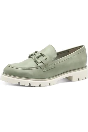 Marco Tozzi Damen Slipper Elegant Vegan, Grün , 40 EU