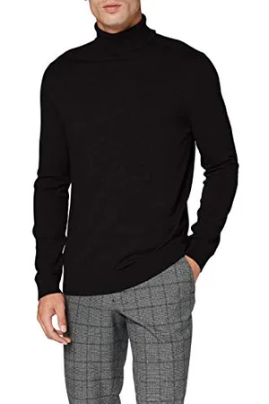SELECTED Herren SLHBERG ROLL Neck B NOOS 16074684, Black, XL