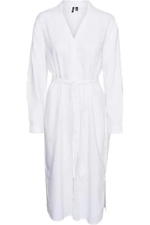 VERO MODA Vmlinn Linen Loose Calf Shirt WVN Noos
