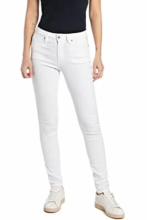 Replay Damen Jeans Luzien Skinny-Fit, (Weiß), 32W / 28L
