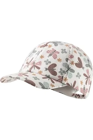 Sterntaler Basecap Schmetterling - Mädchen Schirmmütze aus Flammgarn Jersey mit allover Druck - Sommer Baseball Cap elastisch mit Gummizug - sportive Baby und Kinder Schirmkappe, , Größe 53