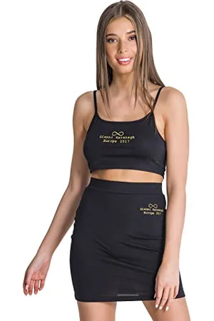 Gianni Kavanagh Damen Black Restart Crop Top T-Shirt, , X-Small