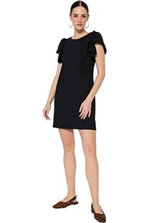 Trendyol Damen Figurbetontes Strickkleid, Normale Passform, , Small