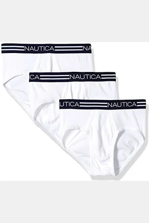 Nautica Herren Classic Cotton 3-Pack Fly Front Briefs Slip, , XL (3er Pack)