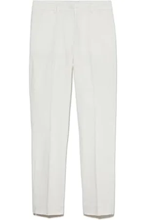 Sisley Womens Trousers 4GV3L5AH6 Pants, White, 38