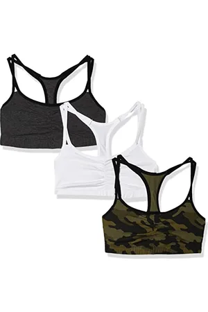 Fruit Of The Loom Damen Spaghetti Strap Cotton Bra-All-Day Comfort & Easy Movement Sport-BH, Undurchsichtige, , 80 (3er Pack)