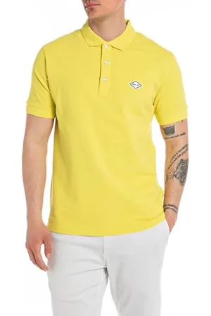 Replay Herren Poloshirt Kurzarm aus Baumwolle, (Gelb), S