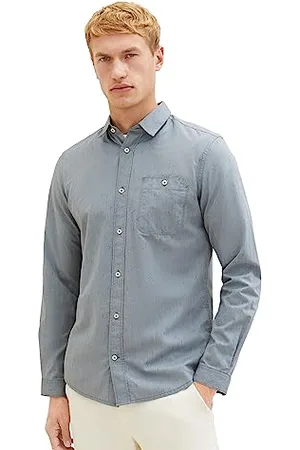 TOM TAILOR Herren 1037442 Slim Fit Hemd mit feinen Streifen aus Baumwolle, 32291-sea Green Dobby Structure, XXL