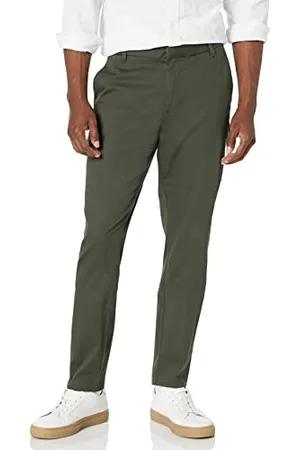 Amazon Herren Faltenresistente Stretch-Chinohose mit schmaler Passform und flacher Vorderseite, , 38W / 32L