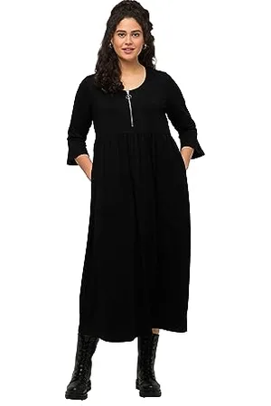 Ulla Popken Damen Reißverschluss Kleider, , 60-62 Grande Taille
