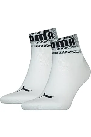 PUMA Unisex New Heritage Quarter Hosiery, White/Black, 43/46