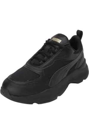 PUMA Damen Cassia Sneaker, Black Black Team Gold, 40 EU