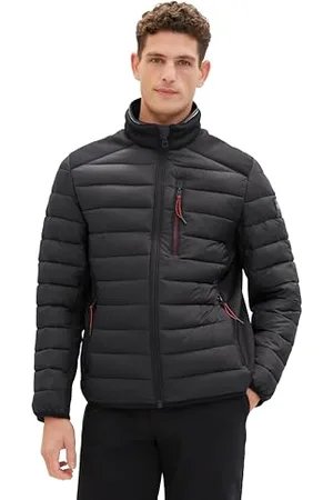 TOM TAILOR Herren Hybrid Steppjacke mit Stehkragen, , XXXL