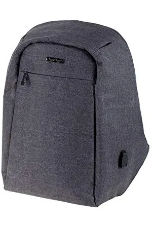 LIGHTPAK Rucksack SAFEPAK, Laptoprucksack aus 600D Nylon für 15 Zoll Notebook, Anti Diebstahl, USB Ladeport