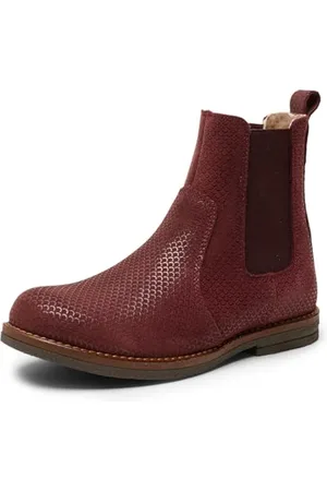 Bisgaard Kinder Chelsea Boots/Winterstiefeletten NEO Lamb Rot Rauleder, Größe:39, Farbauswahl:rot