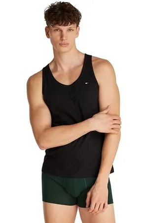 Tommy Hilfiger Herren 3er Pack Tank Tops Rundhalsausschnitt, Schwarz (Black/Black/Black), S