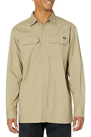 Dickies Herren Flex Denim Long Sleeve Shirt Hemd mit Button-Down-Kragen, , L