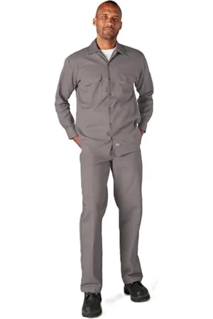 Dickies Herren Long Sleeve Work Shirt Hemd, Argento (Silver), XL