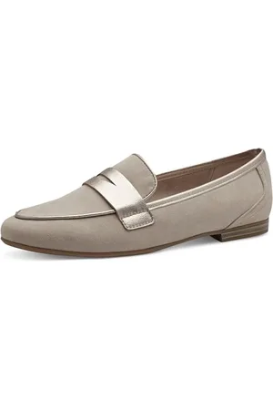 Marco Tozzi Damen Slipper mit Blockabsatz Vegan, Beige , 42 EU