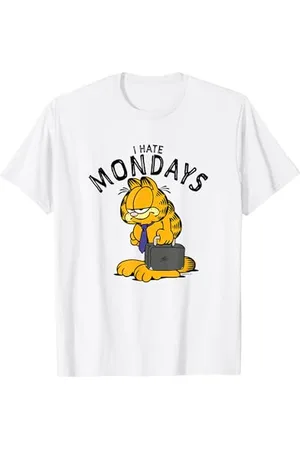 Garfield I Hate Mondays Grumpy Tie & Briefcase Shot T-Shirt