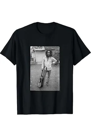 Bob Marley X David Burnett Official Guitar Photo T-Shirt