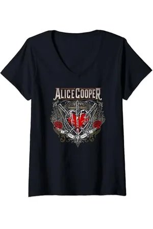 Alice Cooper Wiltern 2010 Tour T-Shirt mit V-Ausschnitt