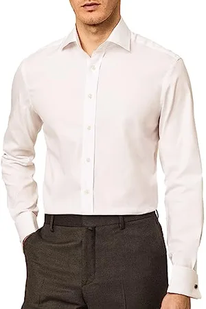 Hackett Herren Pinpoint Dc Shirt, White (White), 15.5
