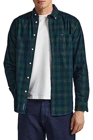Pepe Jeans Herren Cale Shirt, Green (Regent Green), XS