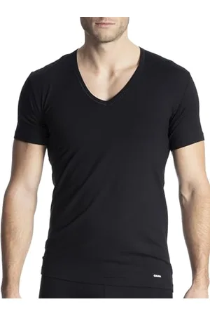Calida Cotton Code T-Shirt Herren, mit V-Ausschnitt