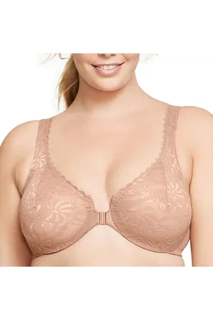 Glamorise Große Größen Plusgröße WonderWire-Vorderverschluss-BH mit Stretch, Spitze und Bügel Nr. 9245, , 80E