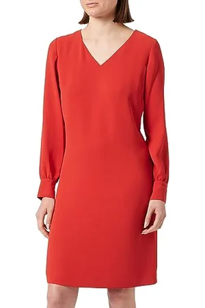 Comma, Damen 2138400 Kleid, rot, 42