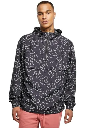 Urban classics Herren TB6227-Flower AOP Pull Over Jacket Jacke, , M