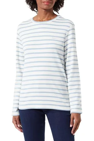 GANT Damen Striped LS T-Shirt, , X-Large