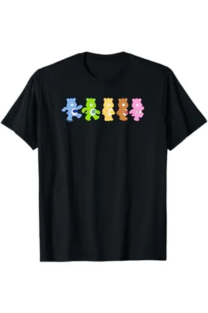 Care Bears Vintage Rainbow Bears Grateful Line Up T-Shirt