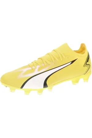 PUMA Unisex Ultra Match Fg/Ag Fussballschuh, Gelb Blaze Weiß Schwarz, 39 EU