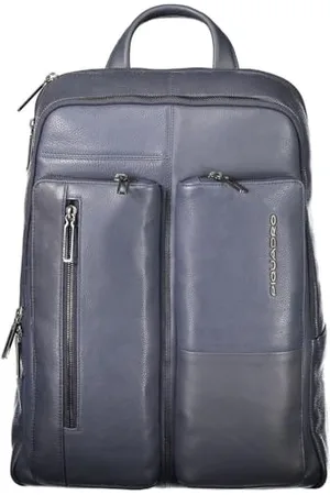 Piquadro Ronnie Großer Rucksack aus Leder mit zwei Fächern und RFID-Abschirmung, , 14, Business