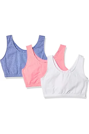 Fruit Of The Loom Damen Built Up Tank Style Bra Fashion Colors Sport-BH, Undurchsichtige, , 90 (3er Pack)